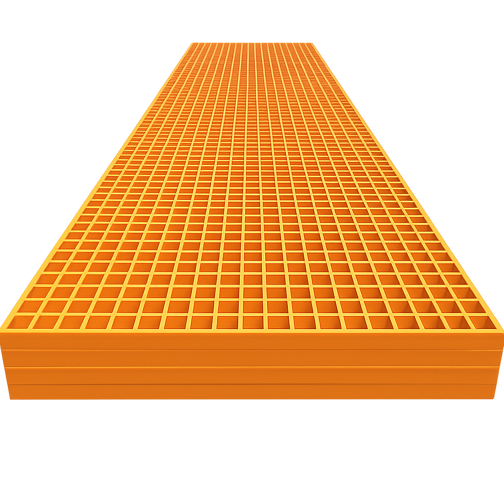 [PASFRP] Paso de gato o pasillo de mantenimiento FRP Amarillo 3660mm x 385 mm x 25mm 18.8 kgs x pieza, SafeOne