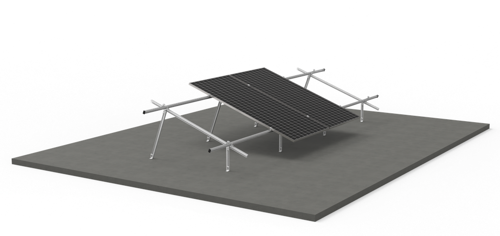 [1V13AI-1134] KIT ALUMIONE 1V13 Altura Inicial de 40cm con 20° de inclinación para 13 paneles 1134