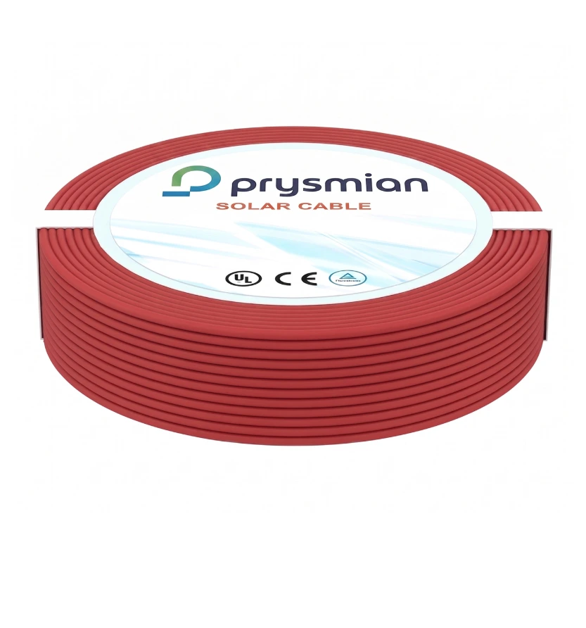 [CPRYS10-R] Cable Fotovoltaico Solar H1Z2Z2-K 10AWG / 6mm2 1.8Kvdc Color Rojo (metro) Prysmian