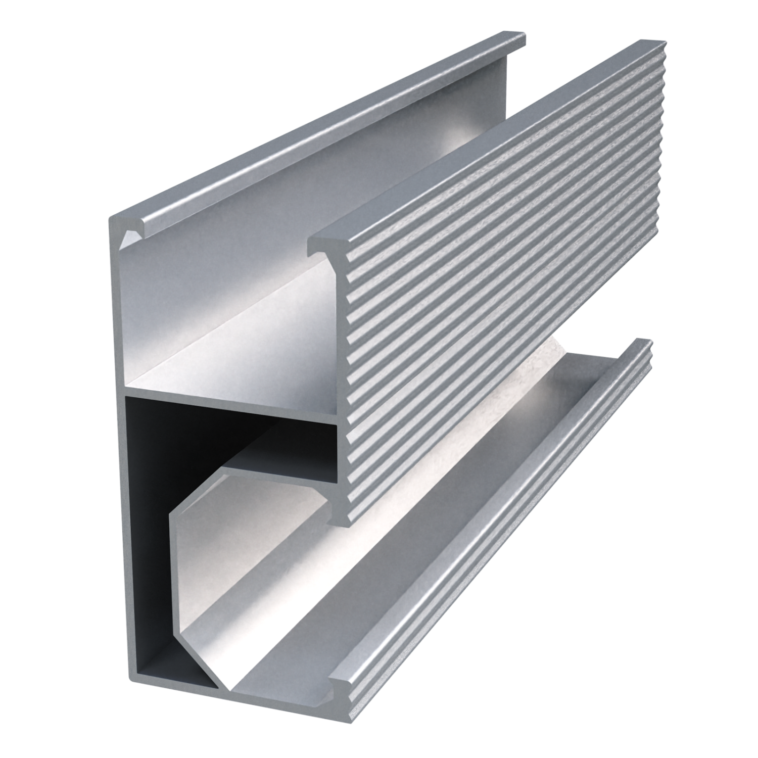 Perfil Riel 4200mm Aluminio Anodizado AlumiOne